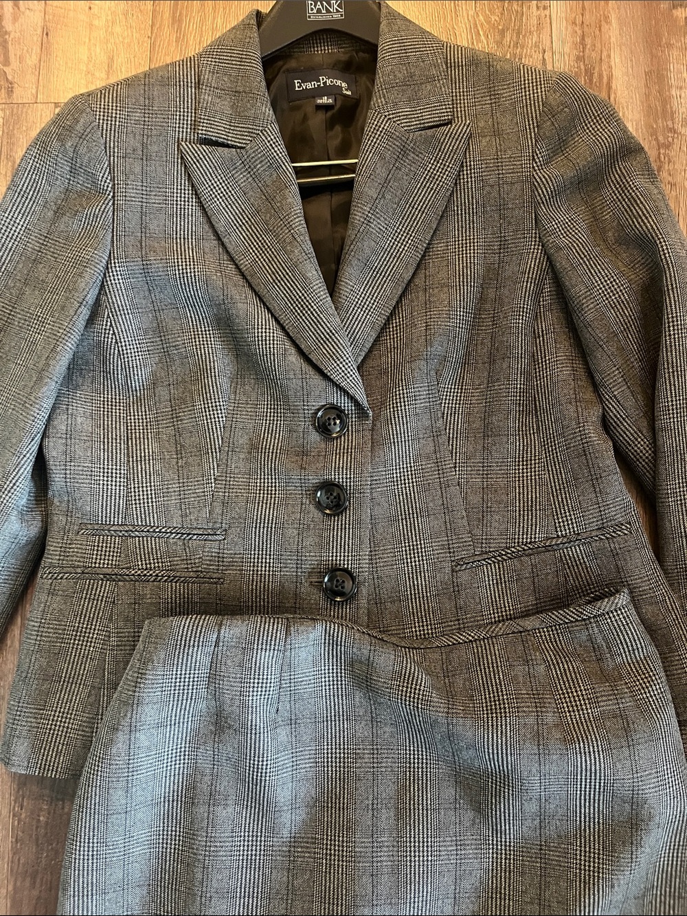 Evan Picone Gray Glen Plaid Women's Suit Set